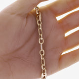 Italian 14k Yellow Gold Fancy Oval Links Bracelet 7.75" 7.3mm 8.6 grams