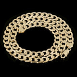 Men's Italian 14k Yellow Gold Curb Cuban Chain Necklace 24" 9mm 58.6 grams - 24"