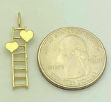 14k Yellow Gold Way to my heart Ladder to my Heart Charm Pendant 1 gram