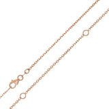 Italian 14k Rose Gold Diamond Cut Rolo Chain Necklace 16-20" 0.9mm to 1.35mm