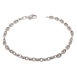 14k White Gold Handmade Gucci Mariner Link Bracelet 7" 4.9mm 10.9 grams - White,7"
