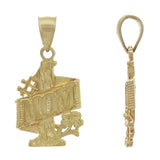 14k Yellow Gold Mother's Day Gift #1 MOM Pendant - Yellow