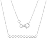 14k White Gold Infinity Symbol Bar Pendant Necklace 20" 2.5 grams - White