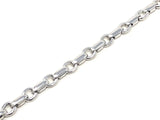 14k White Gold Handmade Fashion Link Bracelet 8" 6.3mm 17.7 grams - White,8"