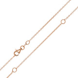 Italian 14k Rose Gold Rolo Chain Necklace Adjustable 16-20" 1.1mm 1.9 grams - 1.9 grams