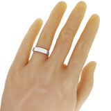 14k White Gold Comfort Fit Plain Wedding Band Ring 5mm Size 13 - White,5mm Ring Size 13