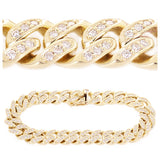 14k Yellow Gold 4.4ctw Diamond Miami Cuban Link Bracelet 11.5mm 8.5" ICED OUT