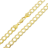 Italian 14k Yellow Gold Curb Link Chain Necklace 20" 8.5mm 30.7 grams - 20"