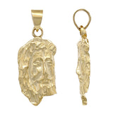 10k Yellow Gold Jesus Christ Face Pendant Small - Small