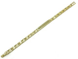 14k Yellow Gold Nugget ID Bracelet Adjustable 8"- 8.5" 7.4mm 17.3 grams