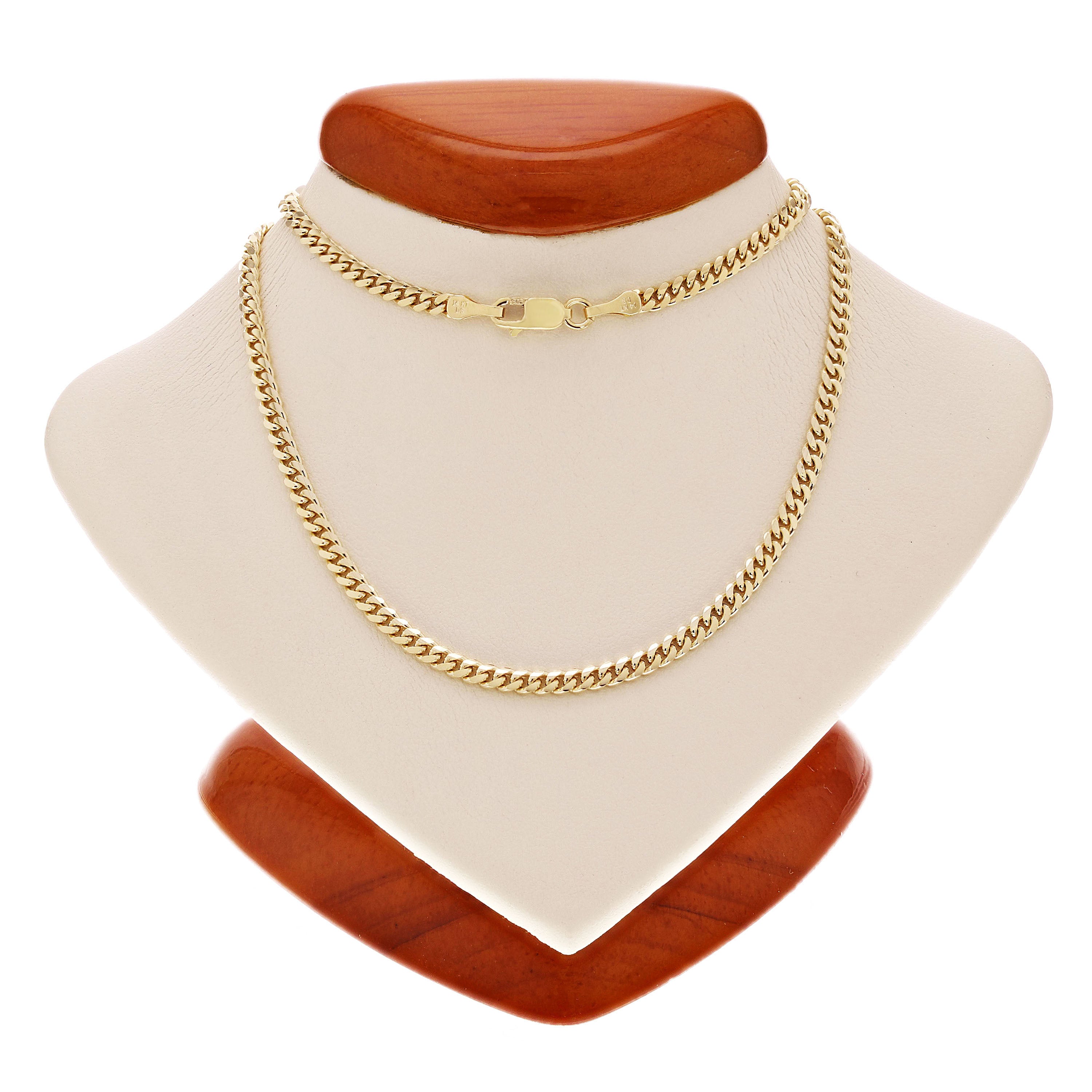 Italian 14k Yellow Gold Miami Cuban Chain Necklace 24" 2.5mm 13 grams - 24"