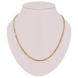 Italian 14k Yellow Gold Solid Diamond Cut Franco Chain Necklace 22" 4mm 46 grams - 22" 47.2 grams