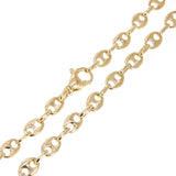 10k Yellow Gold Solid  Mariner Anchor Link Chain Necklace 20" 6.4mm 23.5grams - 20"