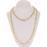 14k Yellow Gold Handmade Fashion Link Necklace 18" 4.5mm 30.6 grams - Yellow,18"