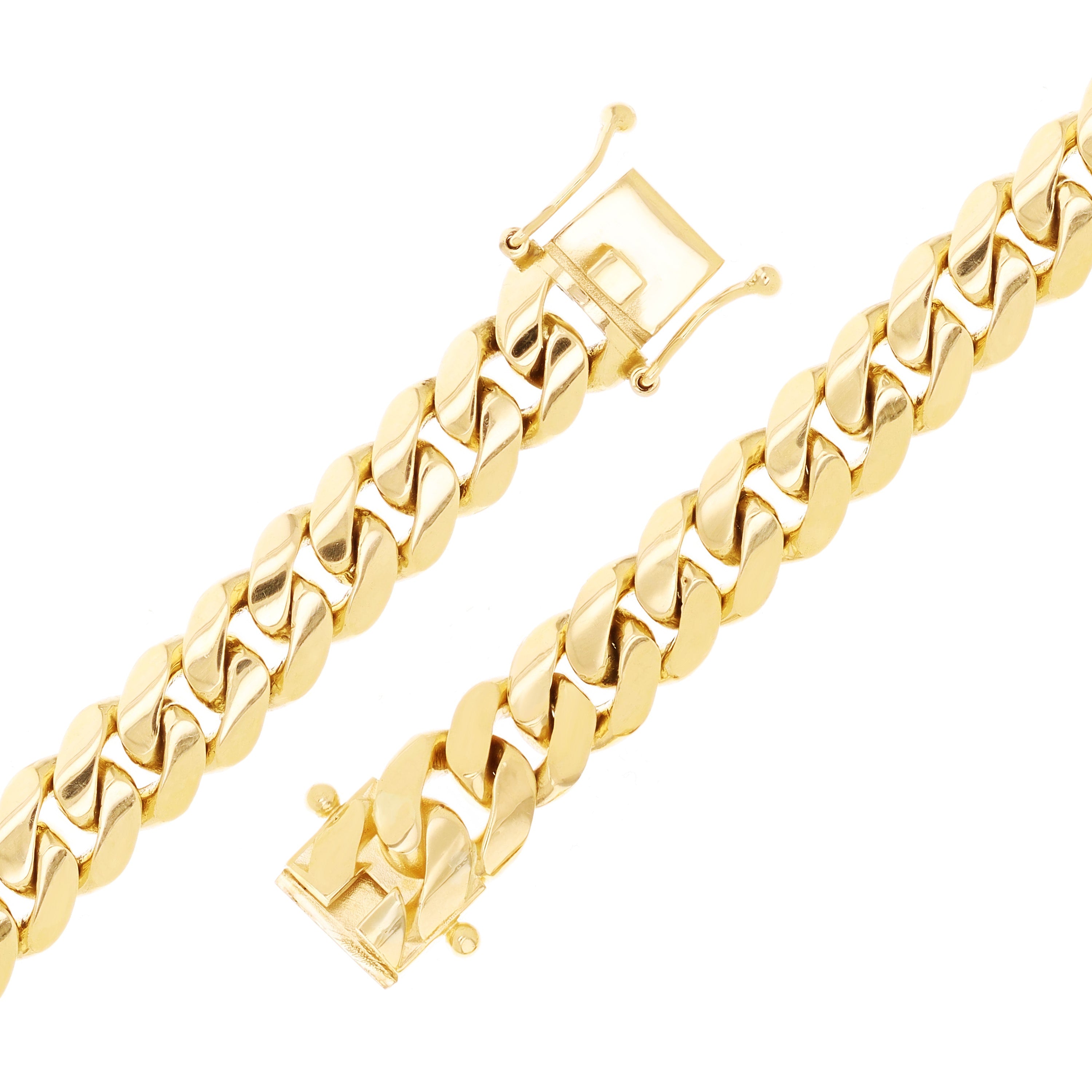 10k Yellow Gold Solid Miami Cuban Link Chain Bracelet 7" 9mm 39.7 grams - 7" 39.7 grams