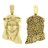 Italian 14k Yellow Gold Jesus Piece Jesus Christ Face Pendant 2.3" 12.4 grams - 2.3"
