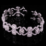 18k White Gold Fancy Shape Designer13.50ct Diamond Bracelet 7.5"
