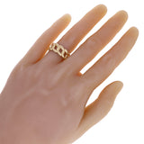 14k Yellow Gold Miami Cuban Curb Ring Band Satin Finish 7.5" 9.5 mm 10.7 grams