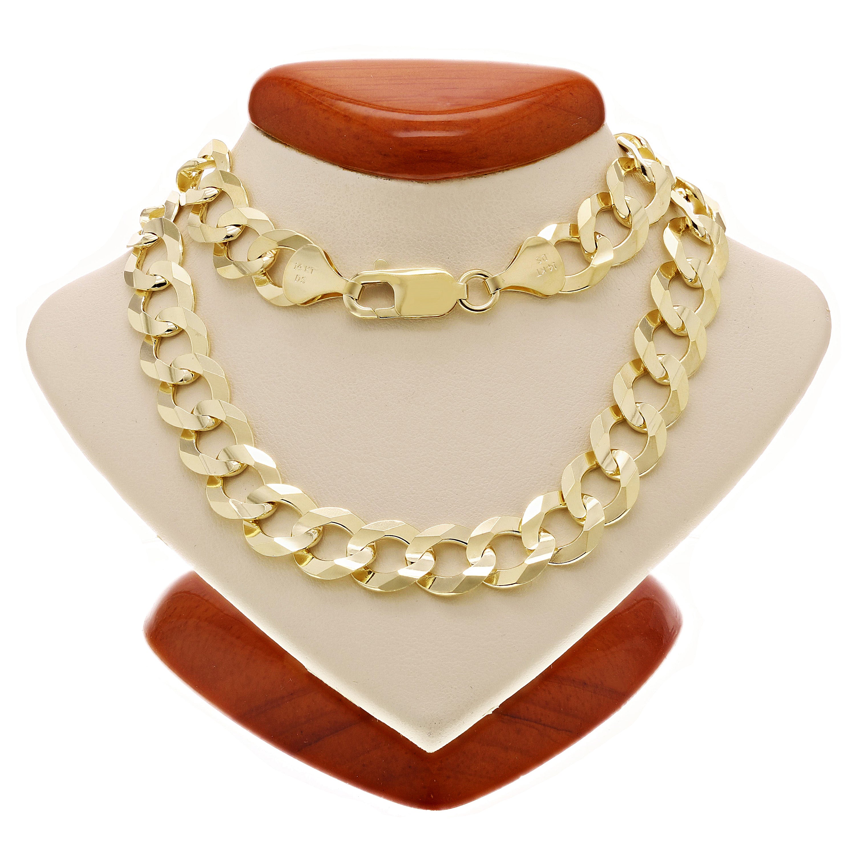 Italian 14k Yellow Gold Curb Link Chain Necklace 22" 10mm 49.2 grams - 22"