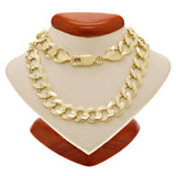 Italian 14k Yellow Gold Curb Link Chain Necklace 22" 10mm 49.2 grams - 22"