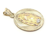 14k Gold Lady Guadalupe Mother Mary & Jesus Christ Crucifix REVERSIBLE Pendant