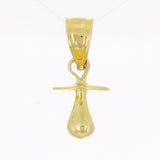 14k Yellow Gold Solid Newborn Baby Infant Pacifier Charm Pendant 1.1 grams