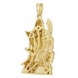 14k Yellow Gold Japanese Samurai Warrior Pendant Charm Pendant Big - Big
