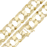 Men's 10k Yellow Gold Cuban Chain Link Necklace 22" 13.8mm 93.9 grams - 22"