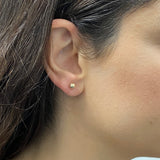 Italian 14k Yellow Gold Shiny Classic Medium Round Bead Ball Stud Earrings 5mm - 5 mm