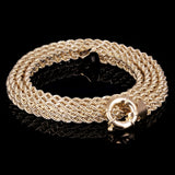 Italian 14k Yellow Gold Triple Strand Rope Chain Necklace 18.5" 6mm 8.9 grams - 18.5",6mm