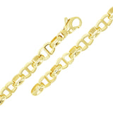 14k Yellow Gold Solid Handmade Oval Link Chain Bracelet 7" 9.3mm 29 grams - 7" 29 grams