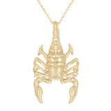 14k Yellow Gold Detailed Scorpion Necklace 18" 6.6 grams