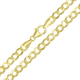 Italian 14k Yellow Gold Solid Curb Link Chain Necklace 4.6mm 18" 10 grams - 18" 9.9 grams