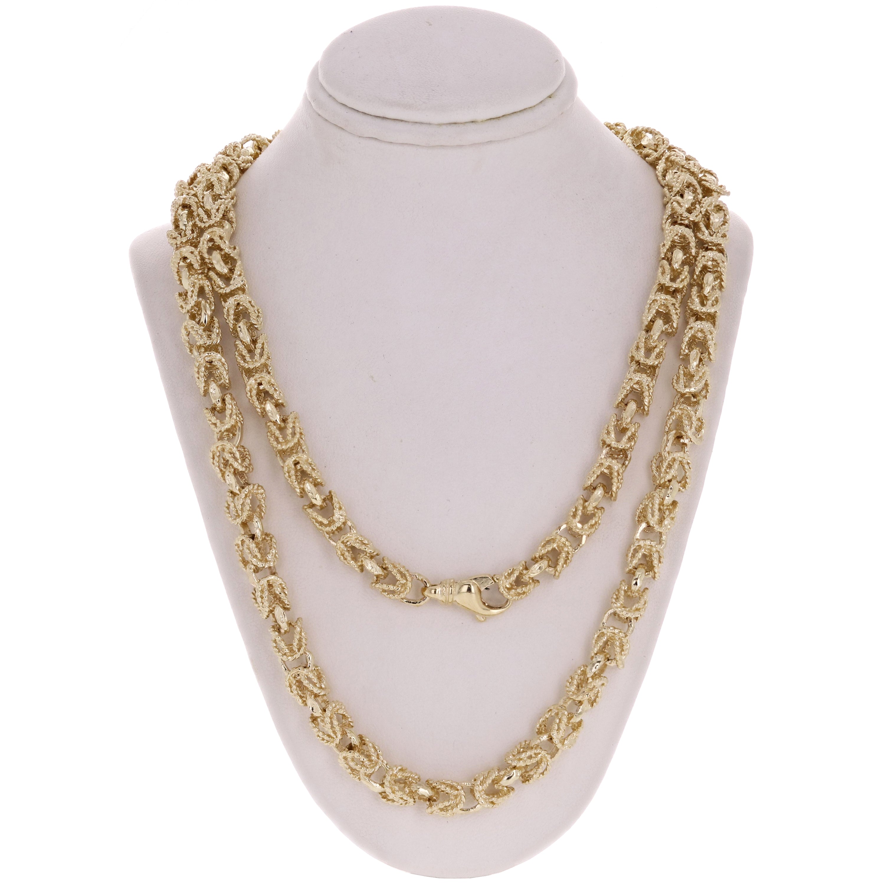 10k Yellow Gold Solid Turkish Style Chain Necklace 22" 7mm 67-68 grams - 22"
