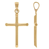 14k Yellow Gold Cross Religious Charm Pendant