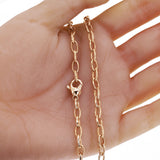 10k Yellow Gold Solid Oval Plain & Rope Link Chain Necklace 16" 4.7mm 13.8 grams - 16" 13.8 grams
