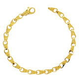 10k Yellow Gold Solid Handmade Fashion Link Bracelet 6mm 7" 21.9 grams - 7" 21.9 grams