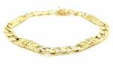 10k Yellow Gold Cuban Nugget Bracelet 8" 6.5mm 11.5 grams