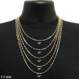 Italian 14k Yellow Gold Mariner Chain Chain Necklace 18" 3.5 mm 13.6 grams - 18" 13.6 grams