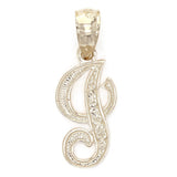 14k Yellow Gold Initial Letter I Alphabet Charm Pendant - Letter I,Yellow