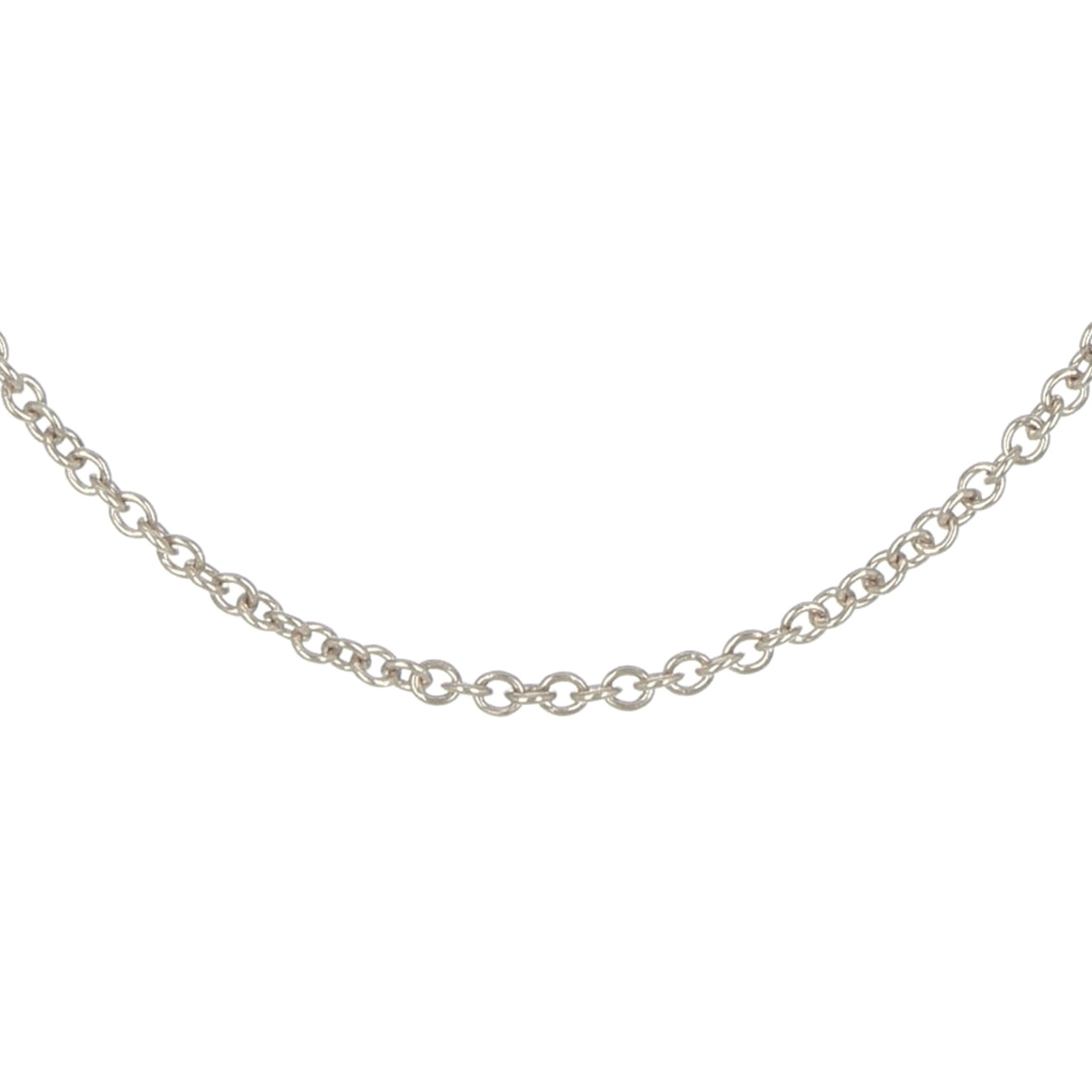 14k White Gold Rolo Chain Necklace 18" 1.45mm  2.4 grams