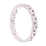 14k White Gold Rotating Triangle Cutout Stackable Ring 2.7 grams Size 6.5 - White