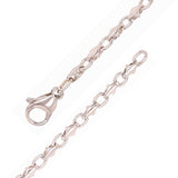 10k White Gold Handmade Fashion Link Bracelet 7" 4mm 8 grams - White,7"