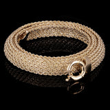 Italian 14k Yellow Gold Multi Strand Rope Chain Necklace 19" 10.5mm 19 grams - 19",10.5mm