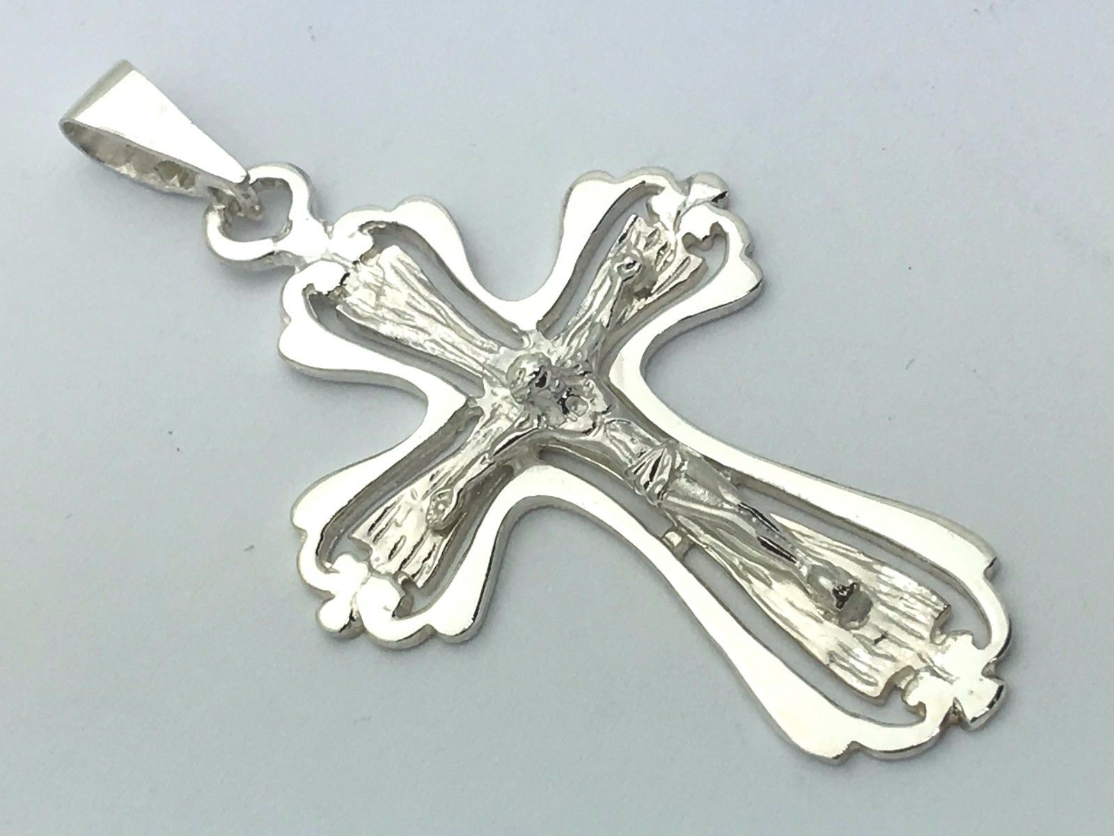 925 Sterling Silver Christian Jesus Christ Catholic Crucifix Cross Pendant