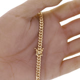 Italian 14k Yellow Gold Solid Miami Cuban Chain Bracelet 8.5" 5mm 19.2 grams - 8.5" 19.2 grams