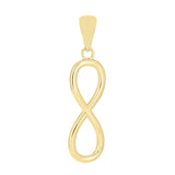 14k Yellow Gold Infinity Charm Pendant 1.2" 2 grams