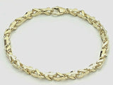 Men's 14k Yellow Gold Handmade Fashion Link Bracelet 8.5" 4.7mm 21.9 grams - 8.5"