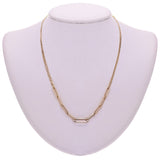 Italian 14k Yellow Gold Paper Clip Link Anchor Chain Necklace 18" 5.7 grams