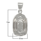 14k White Gold Rodeo Horse Cowgirl Cowboy Hat Pendant - White